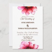 Invitación a la boda floral