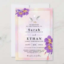 Invitación a la boda floral