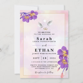 Invitación a la boda floral