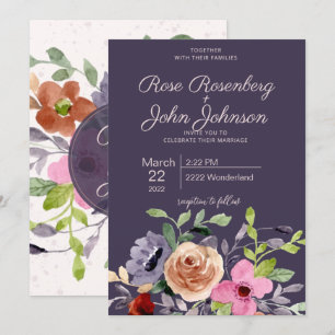 Invitación a la boda floral