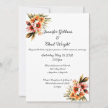 Invitación a la boda floral, 5x7"