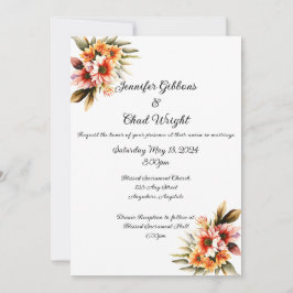 Invitación a la boda floral, 5x7"