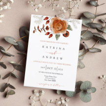 Invitación a la boda floral acuarela