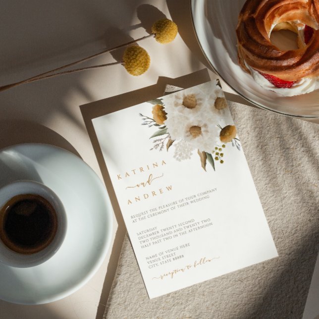 Invitación a la boda floral acuarela (Subido por el creador)