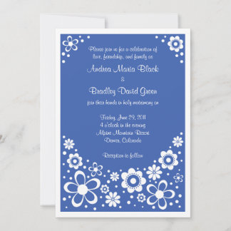 Invitación a la boda floral blanca real