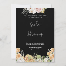 Invitación a la boda | Floral blanca y vegetación