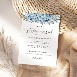 Invitación a la boda floral Blue Boho
