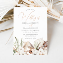 Invitación a la boda floral bohemia de otoño y ver