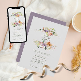 Invitación a la boda floral BOHO Wildflowers Digit