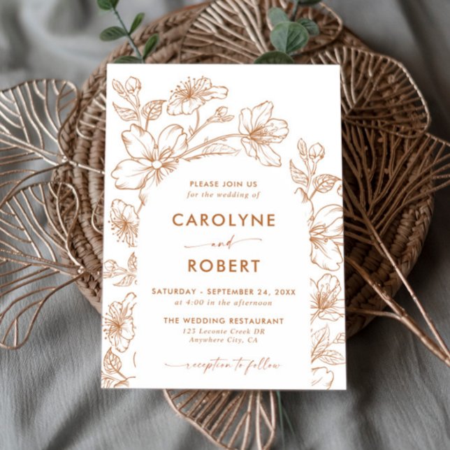 Invitación a la Boda Floral Botánica Arch (Subido por el creador)