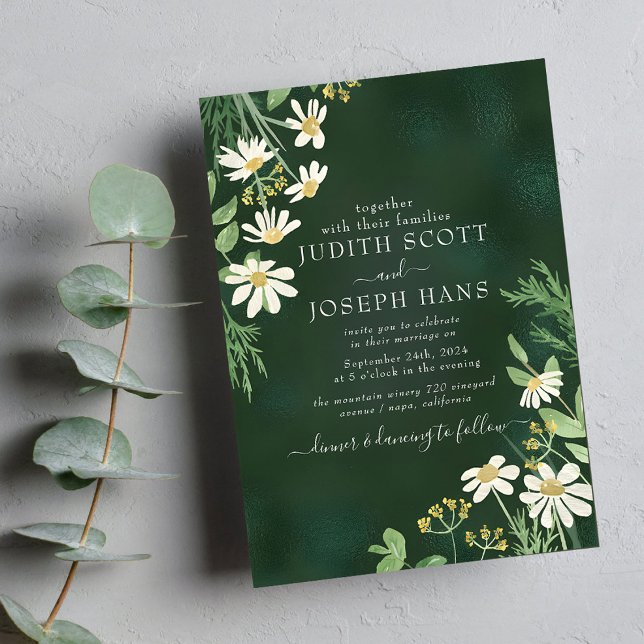 Invitación a la boda floral botánica única (Subido por el creador)
