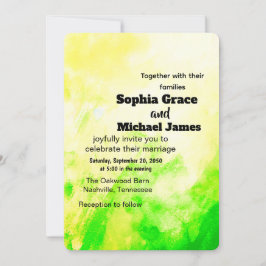 Invitación a la boda floral colorida | Acuarela