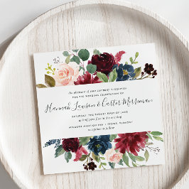 Invitación a la boda floral con sangre radiante | 