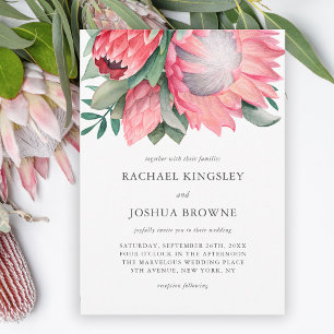 Invitación a la boda floral de acuarela de King Pr