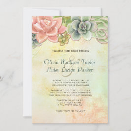 Invitación a la boda floral de acuarela exitosa