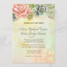 Invitación a la boda floral de acuarela exitosa