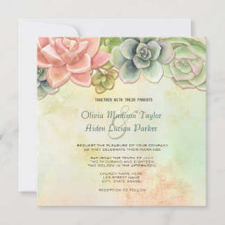Invitación a la boda floral de acuarela exitosa