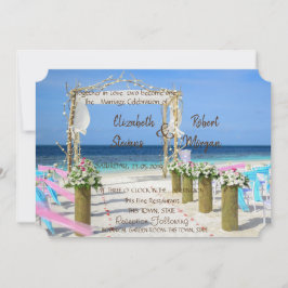 Invitación a la Boda Floral de Adorable Beach Arbo