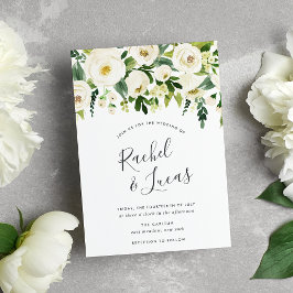 Invitación a la boda floral de Alabaster
