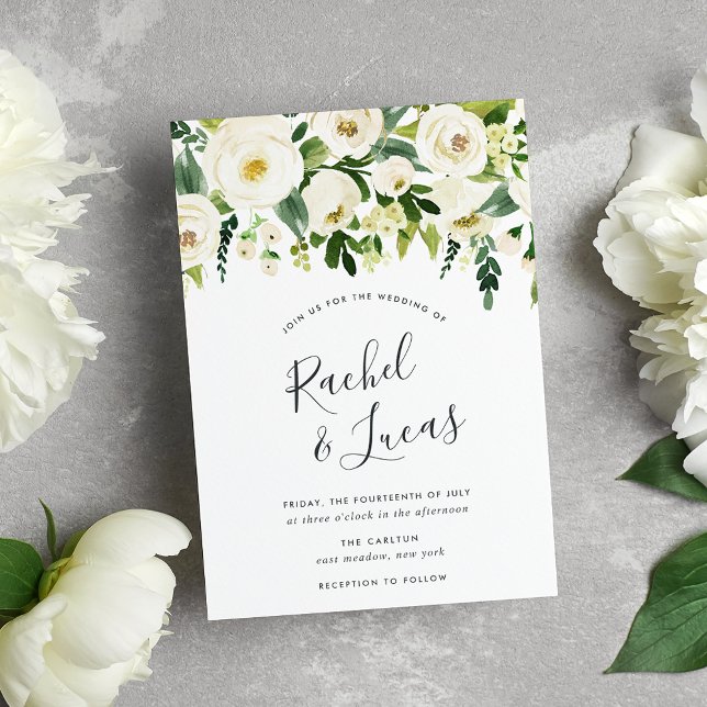 Invitación a la boda floral de Alabaster (Subido por el creador)