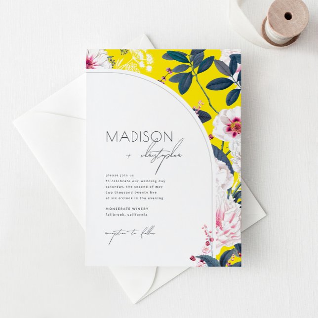 Invitación a la boda floral de Art Nouveau (Subido por el creador)