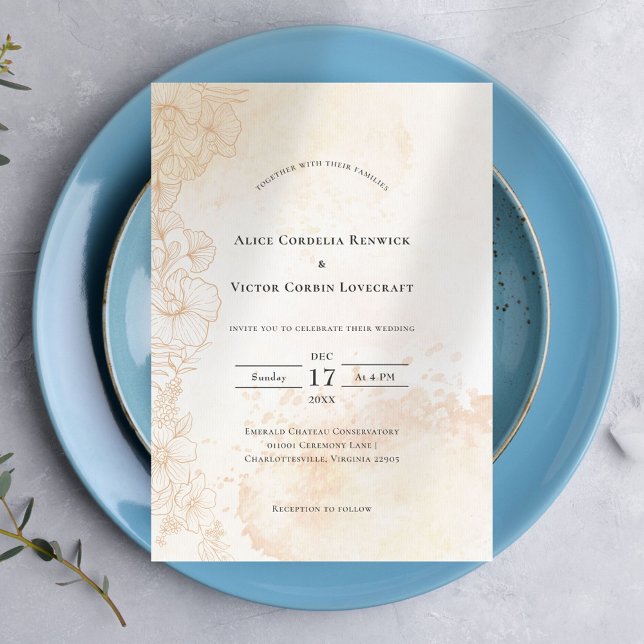 Invitación a la boda floral de boho rústico (Subido por el creador)