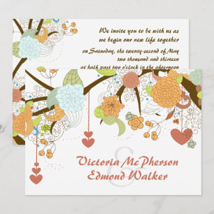 Invitación a la boda floral de Fantasy Fantasy