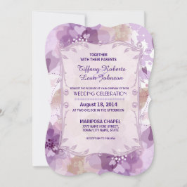 Invitación a la boda floral de flores de flores mo