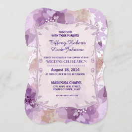 Invitación a la boda floral de flores de flores mo