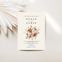 Invitación a la boda floral de flores silvestres