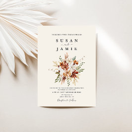 Invitación a la boda floral de flores silvestres