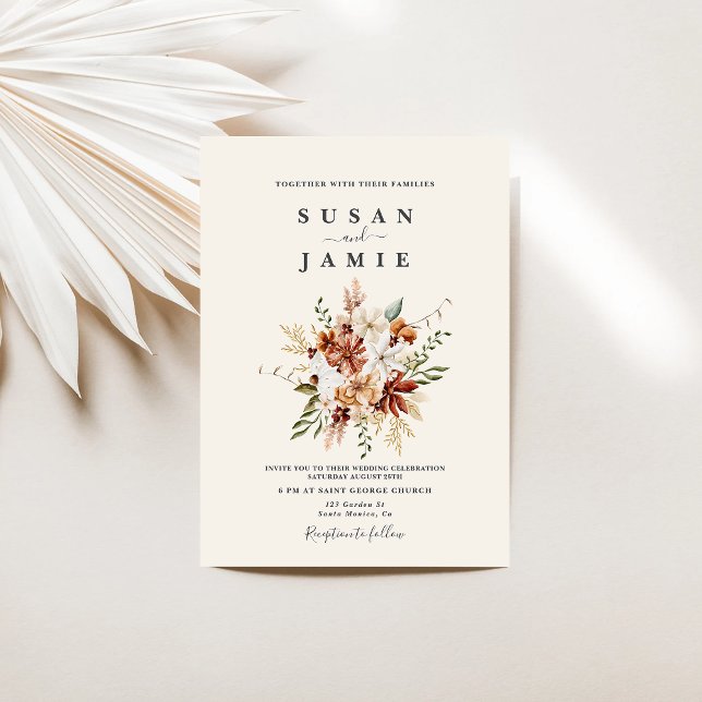 Invitación a la boda floral de flores silvestres (Subido por el creador)