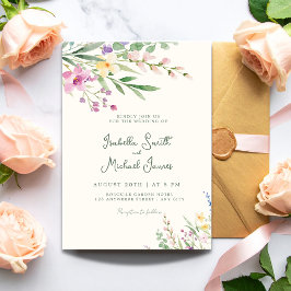 Invitación a la boda floral de flores silvestres r