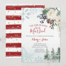 Invitación a la boda floral de invierno