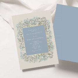 Invitación a la boda floral de invierno