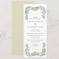 Invitación a la Boda Floral de Jardín Romántico