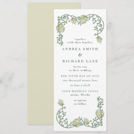 Invitación a la Boda Floral de Jardín Romántico