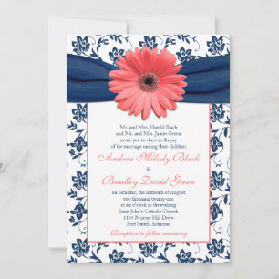 Invitación a la boda floral de la Marina Coral Ger