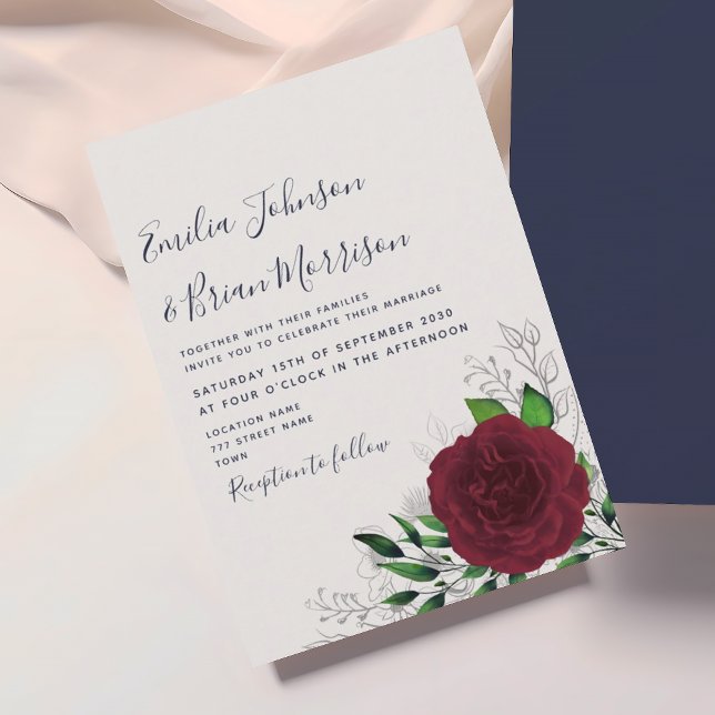 Invitación a la boda floral de la Marina de Borgoñ (Subido por el creador)
