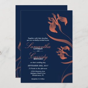 Invitación a la boda floral de la Marina y el Cora