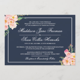 Invitación a la boda floral de la marina y la Rubo