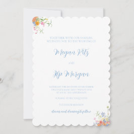 Invitación a la boda floral de la primavera acuare