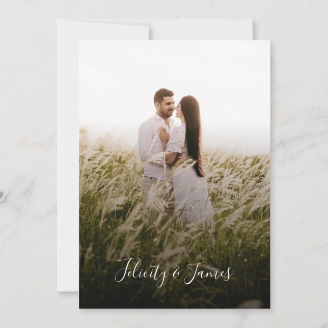 Invitación a la boda floral de Leafy verde (Reverso)