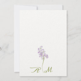 Invitación a la boda floral de Lilac minimalista