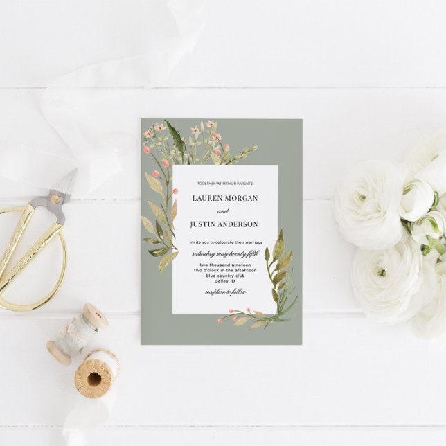 Invitación a la boda floral de los bosques mágicos (Subido por el creador)