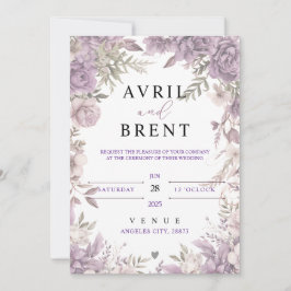 Invitación a la boda floral de los sueños de Laven