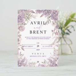 Invitación a la boda floral de los sueños de Laven