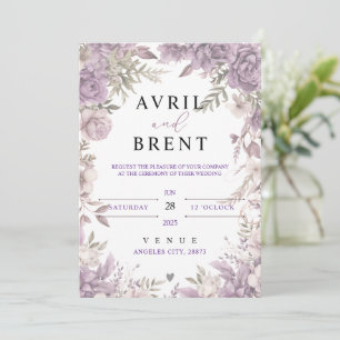 Invitación a la boda floral de los sueños de Laven