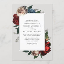 Invitación a la boda floral de lujo