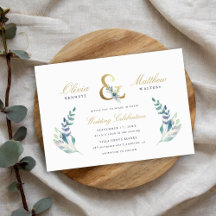 Invitación a la boda floral de lujo